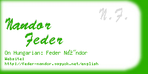 nandor feder business card